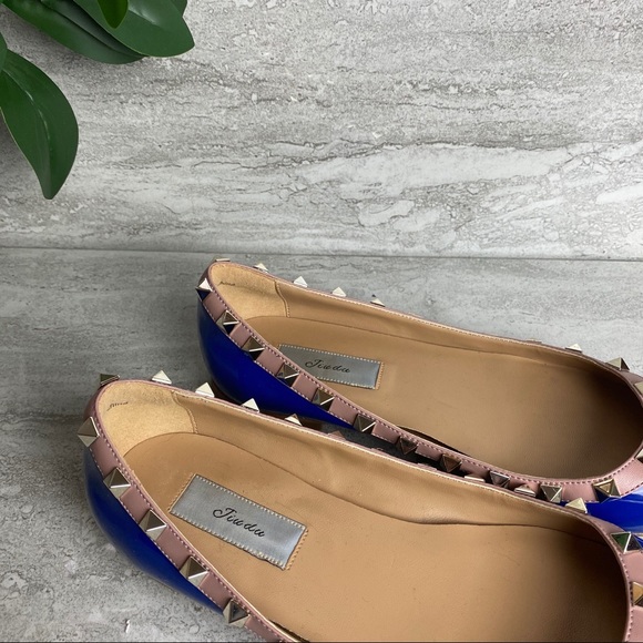 Blue studded flats from Tiudu pointy toe size 38 - Picture 3 of 7